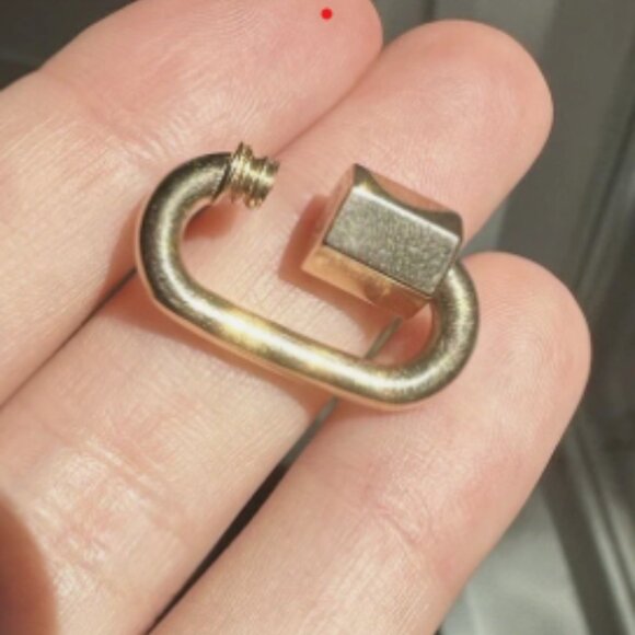 Marla Aaron Yellow Gold Chubby Medium Lock - Picture 3 of 7